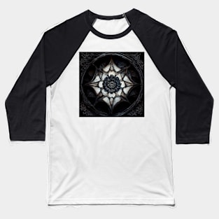 Gothic lotus mandala pattern Baseball T-Shirt